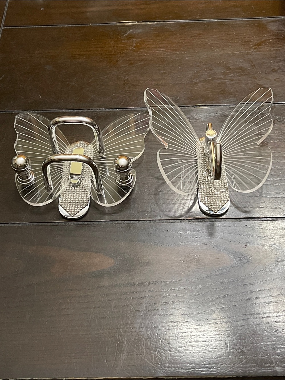 Clear Butterfly Acrylic hooks